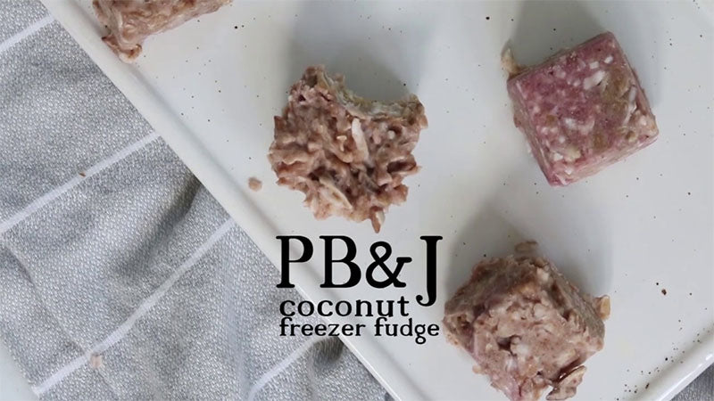 Peanut Butter & Jelly Coconut Fudge